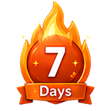 Seven-day streak badge